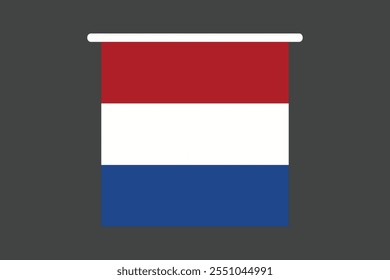 Bandera de los Países Bajos, La bandera de los Países Bajos, Bandera de los Países Bajos Vector de ilustración de país, Rectángulo Netherlands bandera ilustración, Ilustración vectorial plana
