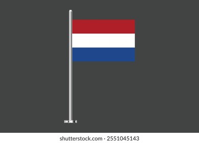 Bandera de los Países Bajos, La bandera de los Países Bajos, Bandera de los Países Bajos Vector de ilustración de país, Rectángulo Netherlands bandera ilustración, Ilustración vectorial plana
