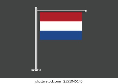 Bandera de los Países Bajos, La bandera de los Países Bajos, Bandera de los Países Bajos Vector de ilustración de país, Rectángulo Netherlands bandera ilustración, Ilustración vectorial plana
