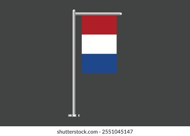 Bandera de los Países Bajos, La bandera de los Países Bajos, Bandera de los Países Bajos Vector de ilustración de país, Rectángulo Netherlands bandera ilustración, Ilustración vectorial plana
