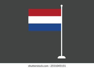 Bandera de los Países Bajos, La bandera de los Países Bajos, Bandera de los Países Bajos Vector de ilustración de país, Rectángulo Netherlands bandera ilustración, Ilustración vectorial plana
