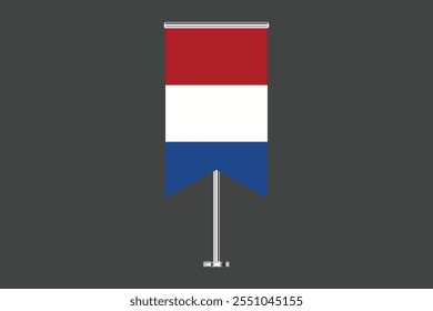 Bandera de los Países Bajos, La bandera de los Países Bajos, Bandera de los Países Bajos Vector de ilustración de país, Rectángulo Netherlands bandera ilustración, Ilustración vectorial plana
