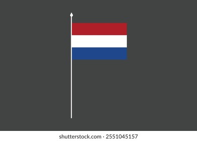 Bandera de los Países Bajos, La bandera de los Países Bajos, Bandera de los Países Bajos Vector de ilustración de país, Rectángulo Netherlands bandera ilustración, Ilustración vectorial plana
