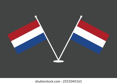 Bandera de los Países Bajos, La bandera de los Países Bajos, Bandera de los Países Bajos Vector de ilustración de país, Rectángulo Netherlands bandera ilustración, Ilustración vectorial plana
