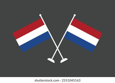 Bandera de los Países Bajos, La bandera de los Países Bajos, Bandera de los Países Bajos Vector de ilustración de país, Rectángulo Netherlands bandera ilustración, Ilustración vectorial plana
