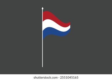 Bandera de los Países Bajos, La bandera de los Países Bajos, Bandera de los Países Bajos Vector de ilustración de país, Rectángulo Netherlands bandera ilustración, Ilustración vectorial plana
