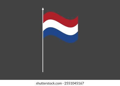 Bandera de los Países Bajos, La bandera de los Países Bajos, Bandera de los Países Bajos Vector de ilustración de país, Rectángulo Netherlands bandera ilustración, Ilustración vectorial plana
