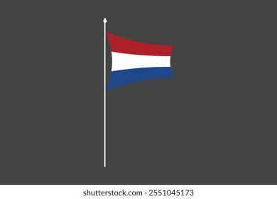 Bandera de los Países Bajos, La bandera de los Países Bajos, Bandera de los Países Bajos Vector de ilustración de país, Rectángulo Netherlands bandera ilustración, Ilustración vectorial plana
