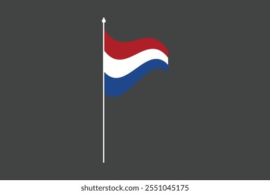 Bandera de los Países Bajos, La bandera de los Países Bajos, Bandera de los Países Bajos Vector de ilustración de país, Rectángulo Netherlands bandera ilustración, Ilustración vectorial plana
