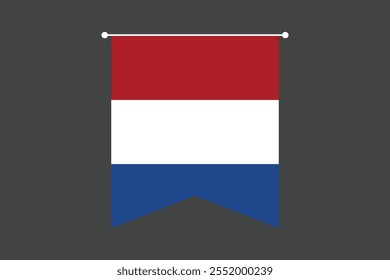 Bandera de los Países Bajos, La bandera de los Países Bajos, Bandera de los Países Bajos Vector de ilustración de país, Rectángulo Netherlands bandera ilustración, Ilustración vectorial plana
