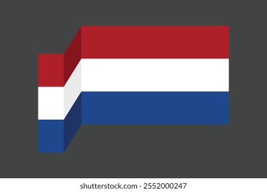 Bandera de los Países Bajos, La bandera de los Países Bajos, Bandera de los Países Bajos Vector de ilustración de país, Rectángulo Netherlands bandera ilustración, Ilustración vectorial plana
