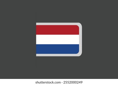 Bandera de los Países Bajos, La bandera de los Países Bajos, Bandera de los Países Bajos Vector de ilustración de país, Rectángulo Netherlands bandera ilustración, Ilustración vectorial plana
