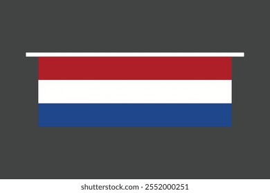 Bandera de los Países Bajos, La bandera de los Países Bajos, Bandera de los Países Bajos Vector de ilustración de país, Rectángulo Netherlands bandera ilustración, Ilustración vectorial plana
