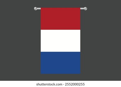 Bandera de los Países Bajos, La bandera de los Países Bajos, Bandera de los Países Bajos Vector de ilustración de país, Rectángulo Netherlands bandera ilustración, Ilustración vectorial plana
