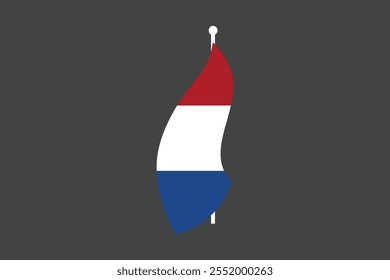 Bandera de los Países Bajos, La bandera de los Países Bajos, Bandera de los Países Bajos Vector de ilustración de país, Rectángulo Netherlands bandera ilustración, Ilustración vectorial plana
