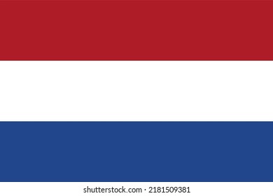 Netherlands flag, national flag of Netherlands high quality vector