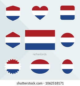 Netherlands flag. National flag of Netherlands. Netherlands vector flag button. Netherlands independence day.
