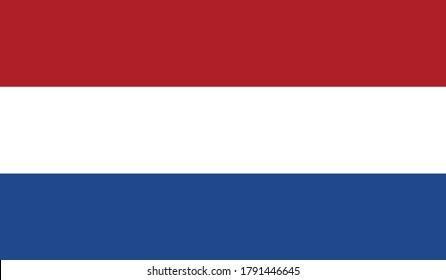 Netherlands flag, official colors and proportion correctly Vector