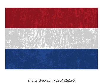 Bandera de los Países Bajos, colores oficiales y proporción. Ilustración vectorial.