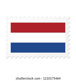 Netherlands flag on white background vector image