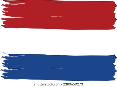 Pincel de pintura de bandera de los Países Bajos