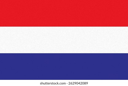 Bandera de los Países Bajos con fondo de pared de textura de papel. Ilustración vectorial 