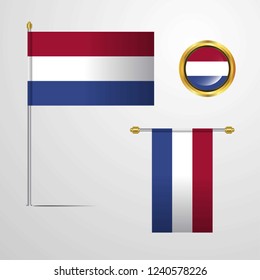 Netherlands flag set