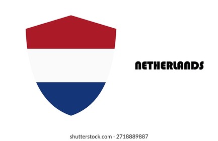 Netherlands flag in shield shape (badge)