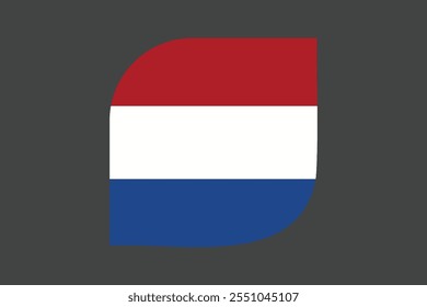 Bandera de los Países Bajos, Vector de la bandera de los Países Bajos, Bandera de los Países Bajos es un símbolo de libertad, Bandera nacional de los Países Bajos, Ilustración vectorial
