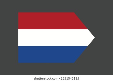 Bandera de los Países Bajos, Vector de la bandera de los Países Bajos, Bandera de los Países Bajos es un símbolo de libertad, Bandera nacional de los Países Bajos, Ilustración vectorial
