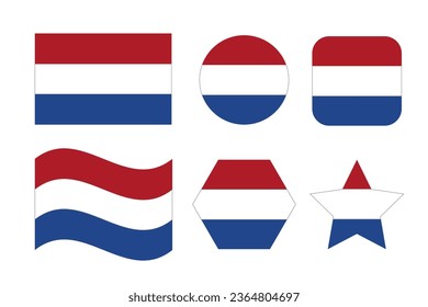 Niederländische Flagge: einfache Illustration für Unabhängigkeitstag oder Wahl