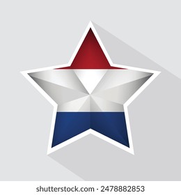 Netherlands Flag Star Shape Icon