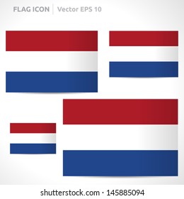 Netherlands flag template | vector symbol design | color blue white and red | icon set