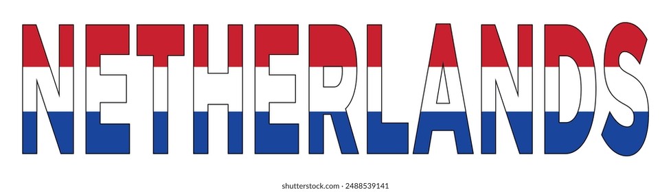 NETHERLANDS flag text font typography.