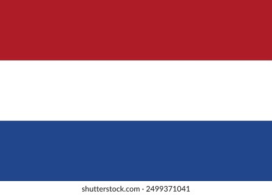 Gráfico de Vector de la bandera de los Países Bajos. Ilustración de la bandera holandesa del rectángulo. La bandera de los Países Bajos es un símbolo de libertad, patriotismo e independencia.