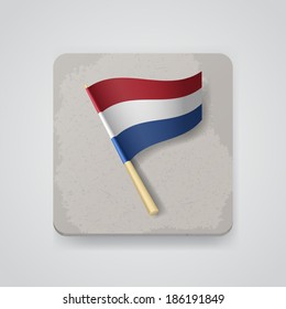 Netherlands flag, vector icon