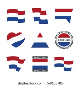 Netherlands Flag Vector Icons And Logo Design Elements With The Dutch Flag