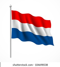 Netherlands flag, vector illustration