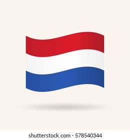 Netherlands flag. Vector illustration