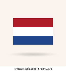 Netherlands flag. Vector illustration