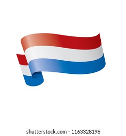 Netherlands flag, vector illustration on a white background