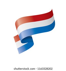 Netherlands flag, vector illustration on a white background