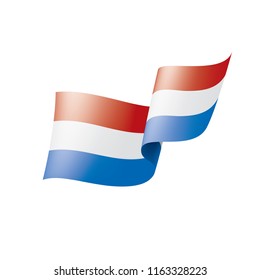 Netherlands flag, vector illustration on a white background