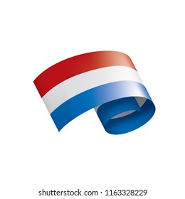 Netherlands flag, vector illustration on a white background