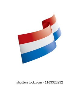 Netherlands flag, vector illustration on a white background