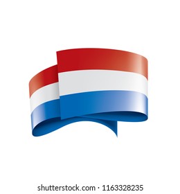 Netherlands flag, vector illustration on a white background