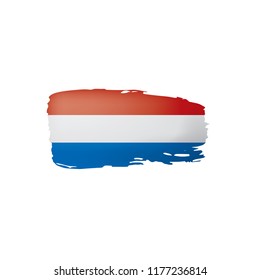 Netherlands flag, vector illustration on a white background