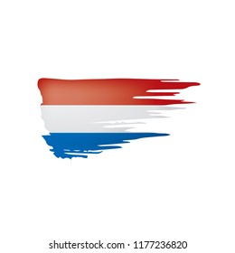 Netherlands flag, vector illustration on a white background