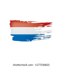 Netherlands flag, vector illustration on a white background