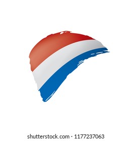 Netherlands flag, vector illustration on a white background